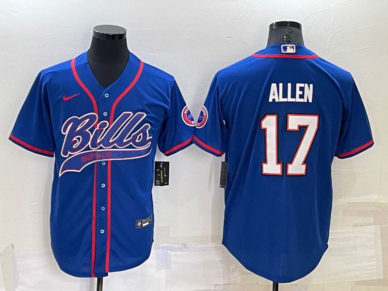 Men Buffalo Bills #17 Allen Blue 2022 Nike Co branded NFL Jersey